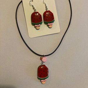 Handmade Strawberry Jewelry Set